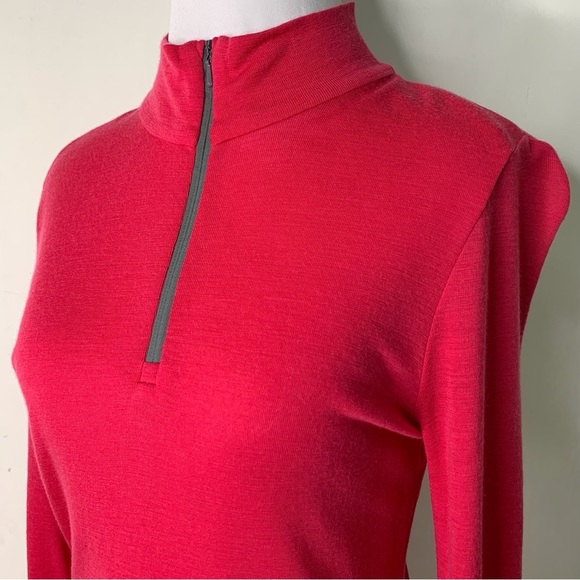 Icebreaker Merino 200 Women's Red Oasis Half-Zip Baselayer Top Size Large - Picture 4 of 15